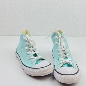 Girls Teal Hightop Converse